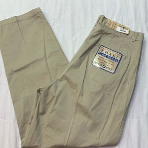 NWT White Stag Women's 12P Petite Khaki Cotton Twill Classic Trouser Pants
